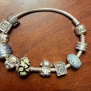Pandora sterling silver charm bracelet